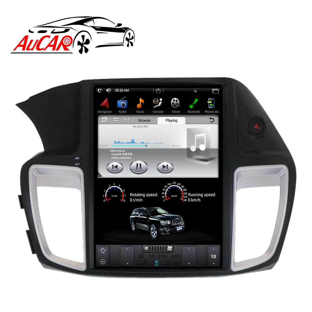 Автомагнитола Aucar в стиле Tesla 2 din gps-навигация для Honda Accord 2013-2017 Android 8 1