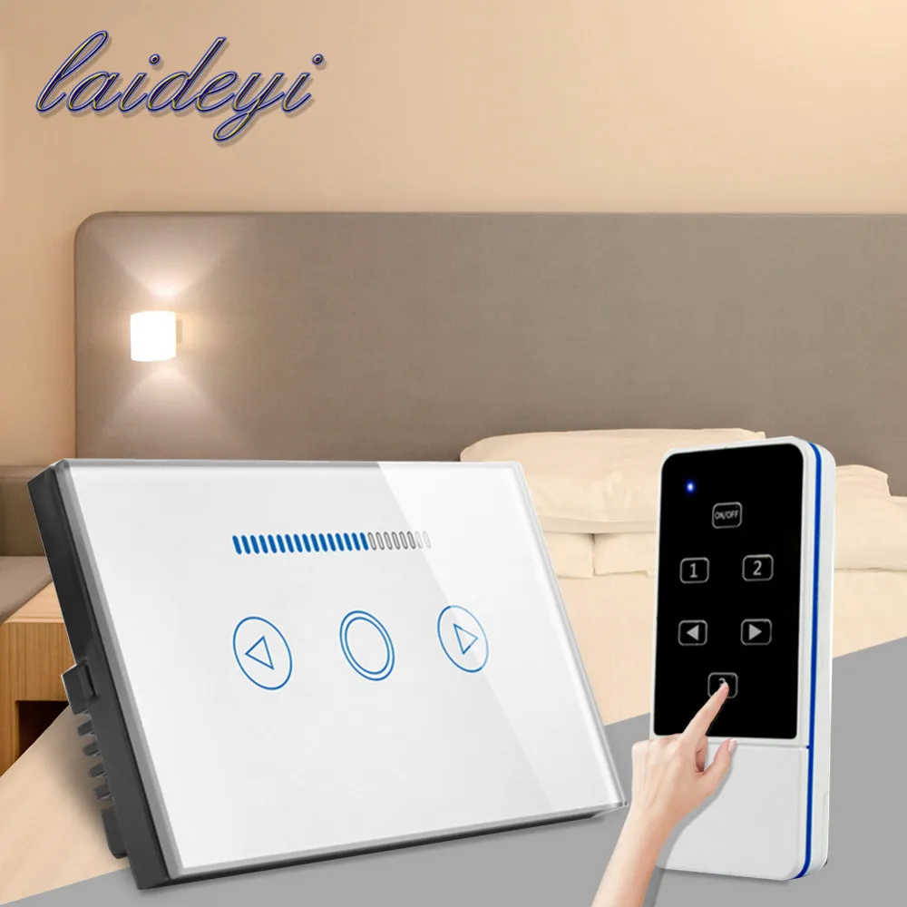 

LAIDEYI 1PCS Smart Wireless LED Dimmer Touch Screen Dimmer Switch AC 110-240v Remote Control LED Dimming Switch with US Plug