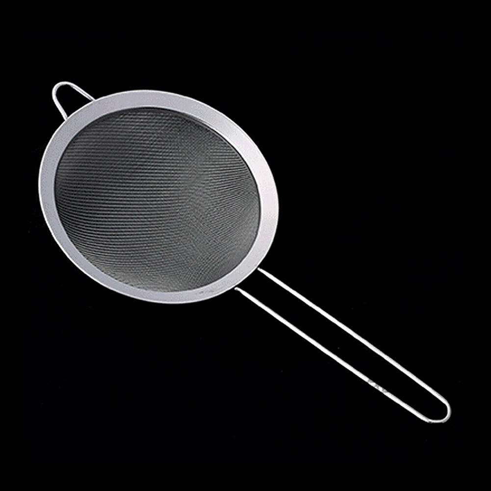 

Durablel Stainless Steel Kitchen Flour Handheld Screen Mesh Strainer Flour Sieve Oil Strainer colander