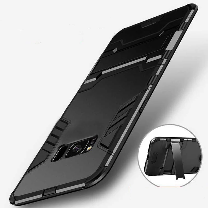 Противоударный резиновый чехол подставка для телефона Samsung S10 Plus S10E Note 9 S9 A8 J4 J6 A7