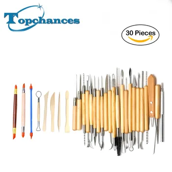 

High Quality 30 X Silicone Rubber Shapers Clay Sculpting Carving Fimo Modelling Hobby Tools