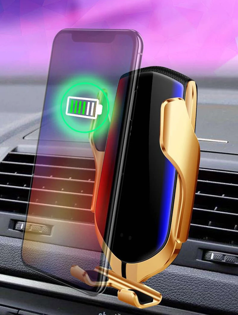 

Smart Automatic Clamping Car Wireless Charger For IPhone X XR XS 8 Plus Galaxy S10 S9 S8 Fast Charge Air Vent Mount Phone Holder