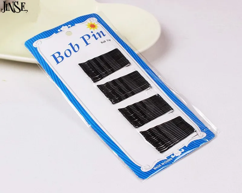 JINSE 36 шт./60 шт. заколки для волос черные невидимые пряди 5,50 см/4,00 см невидимки, шпильки, заколки HJW024