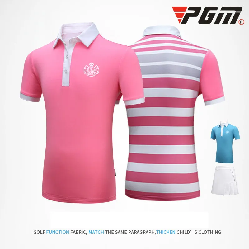 PGM костюм для гольфа девушка с короткими рукавами короткая юбка дышащая потный Платье Спортивное Размеры M-XXL