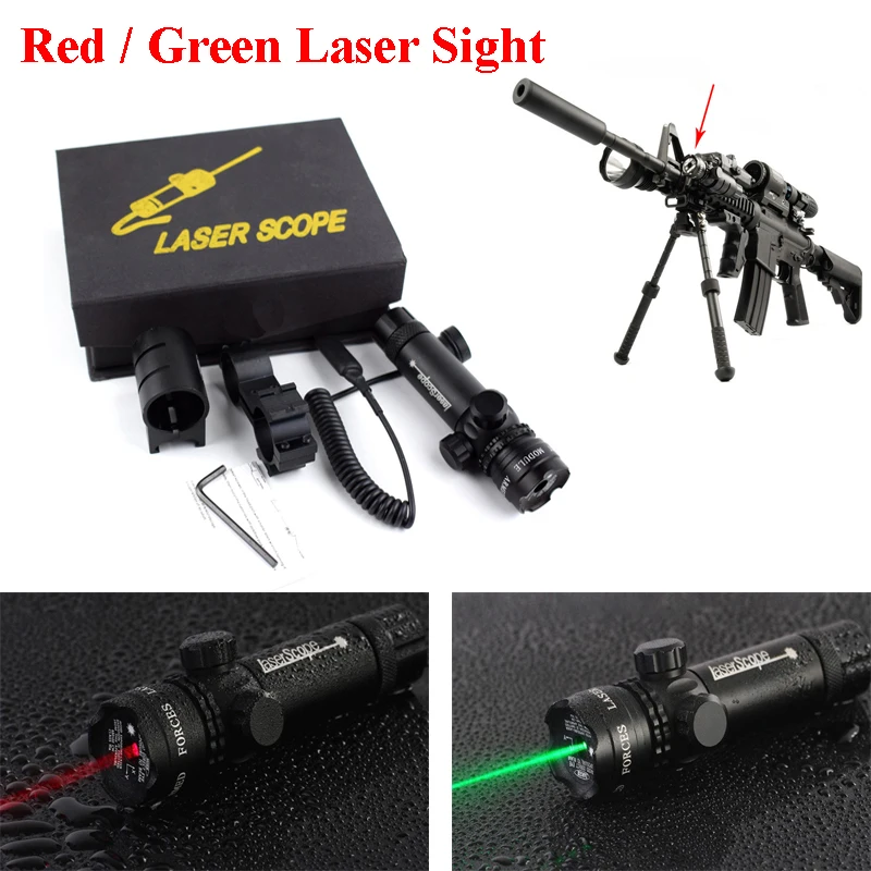 5mw Tactical Green Red Dot Laser Sight With 20mm Mount Tail Switch Gear Shooting Hunting Optics Scope | Спорт и развлечения