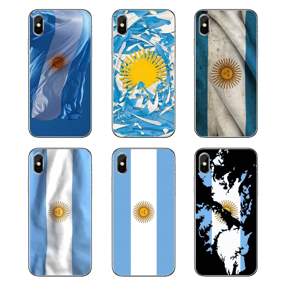 Soft Transparent Bag Case For Xiaomi Mi A1 A2 5X 6X 8 lite SE Pro Max Mix 2 2S 3 Mi5 Mi5S Retro AR Argentina flag Pattern Banner |