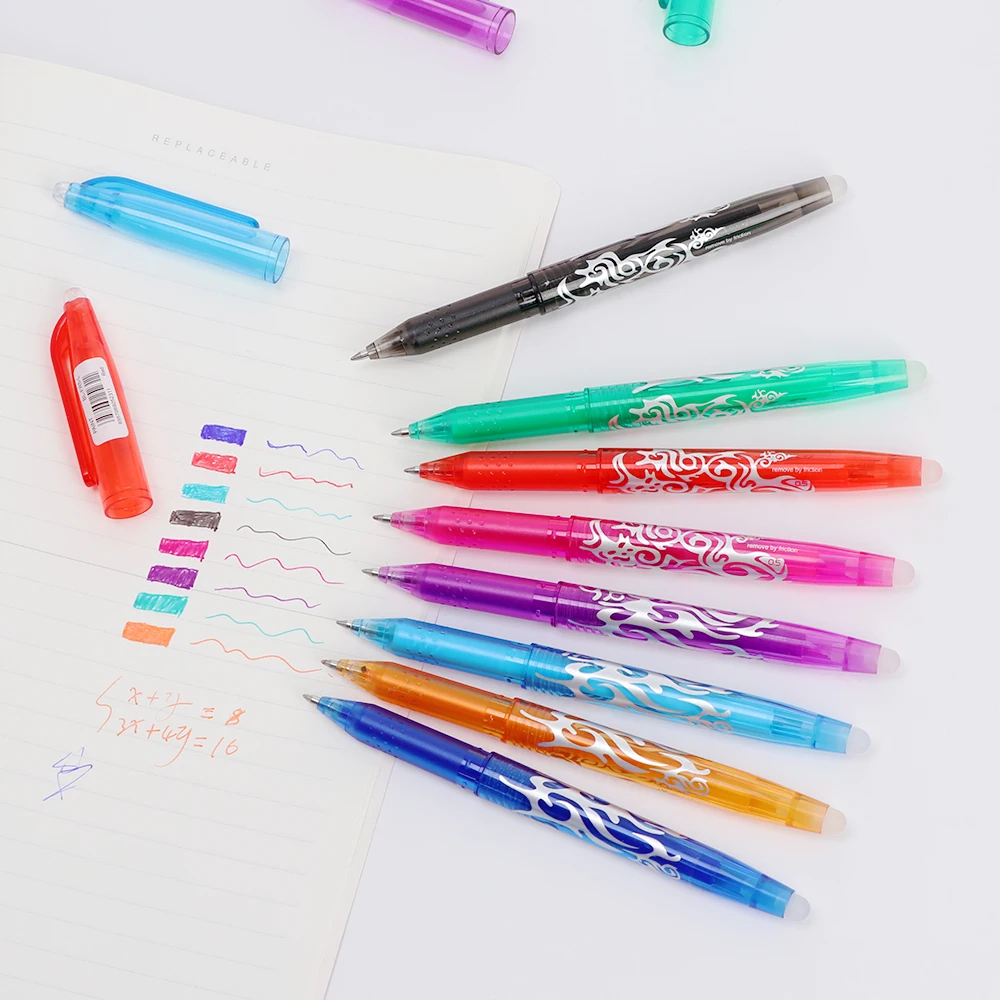 8 шт./компл. 0,5 мм разноцветная стираемая ручка Волшебная гелевая ручка для школы офиса письмо и рисование инструменты принадлежности студенческие канцелярские принадлежности