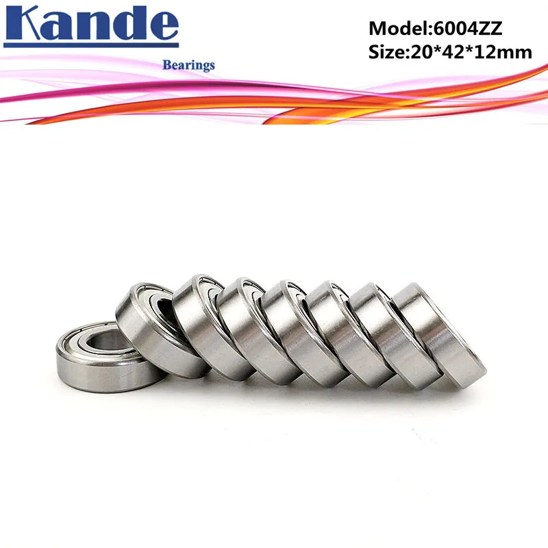 6004 ZZ Bearing 2pcs ABEC-5 High quality 6004ZZ Single Row Deep Groove ball bearing 6004-2Z 20x42x12 mm