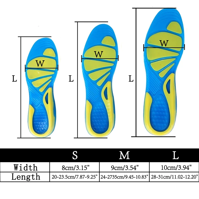 Leyou силиконовые спортивные стельки, гелевые стельки, ортопедические стельки для ног, мягкая Массажная стелька