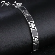 Fate Love Для мужчин s оздоравливающий магнитный браслет Модные мужские ювелирные изделия Нержавеющая сталь крест ювелирные изделия, браслеты Подарочные браслеты Hombre