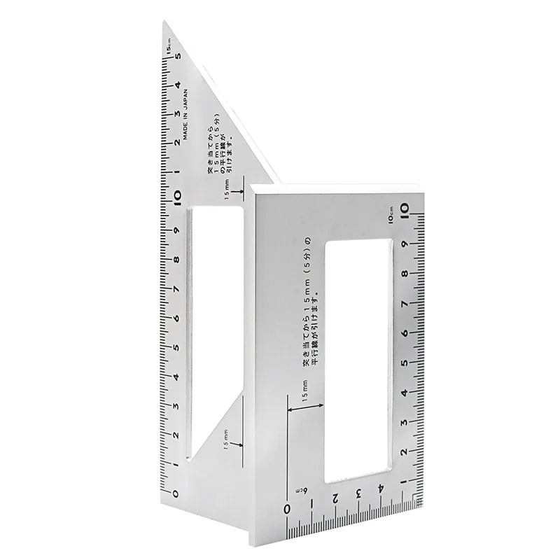 Многофункциональный алюминиевый сплав деревообрабатывающий квадратный 45 градусов 90 градусов датчик Угол транспортир над линейкой