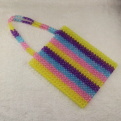 

NEW Plastic Pearl Top-Handle Bags for Women Tote Bag Luxury Handbags Women Bags Designer Hollow Multiple colors Party Shoulder