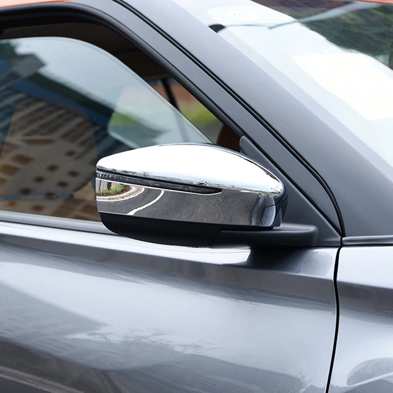 

original Mirror With Turn Light !! Accessories Car Rear Tail Back Rearview Mirror Cover Trim 2pcs For Nissan Leaf 2017-2018