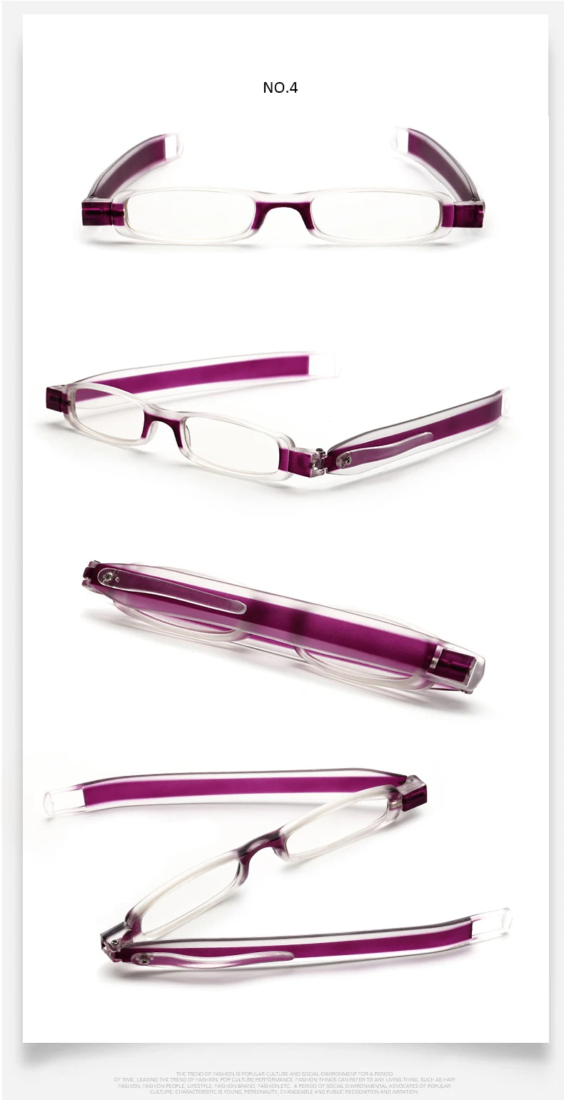 Унисекс Красочные Складной 360 градусов вращение складные очки для чтения с очками Чехлы для Для женщин Для мужчин 1,0 1,5 2,0 2,5 3,0 3,5 4