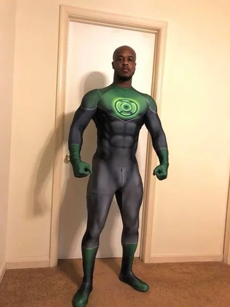 

Green Lantern Costume 3D Printed Green Lantern Superhero Cosplay Costume Halloween Party Cosplay Bodysuit No Eyemask