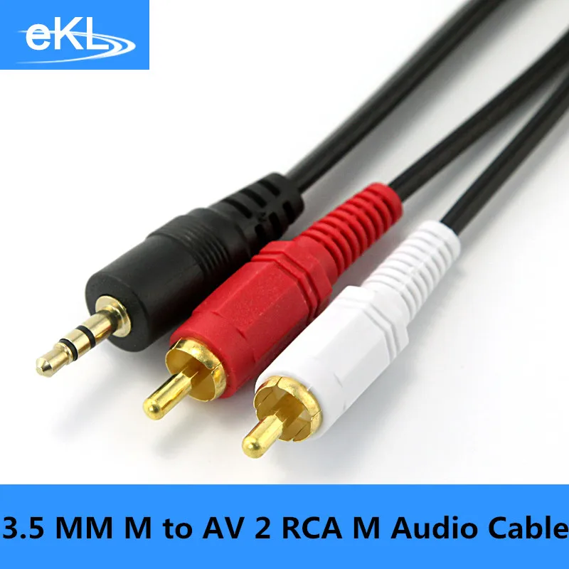 Аудиокабель 3 5 мм штекер/AV 2 RCA штекер 1 5/3/5/10/15/20 м | Компьютеры и офис
