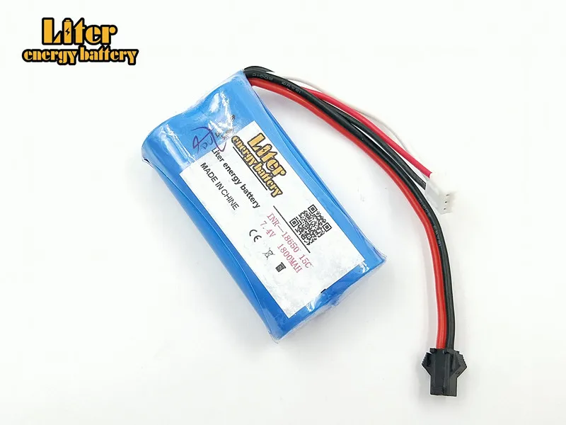 5 шт 7,4 V 1800 mAh Lipo Батарея для Udi U12A Syma S033g Q1 Tianke H100 7,4 Lipo Батарея 18650 7,4 V 1800 mah 15C штекер SM