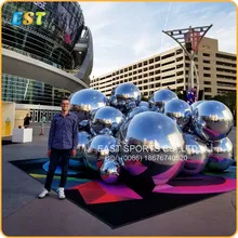 Китай поставщик высокого качества подарки гигантское серебро Надувное зеркало шары для продажи