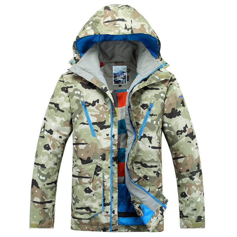 2017 mens ski jackets Gsou snow Camouflage ski coat anorak high quality
