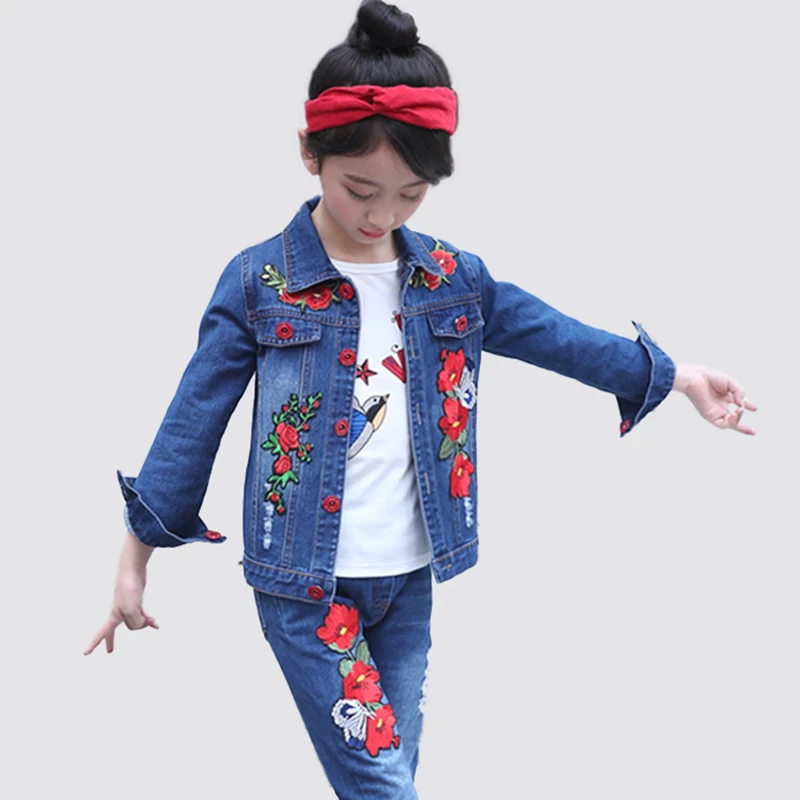 

Big girl fashion sports suit black and white clothing set for teenager autumn sportswear children XL sportswear 6 8 10 12 14