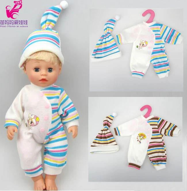 

new clothes set for 14" baby doll 35cm baby doll clothes Newborn suit with cap for doll girls gift