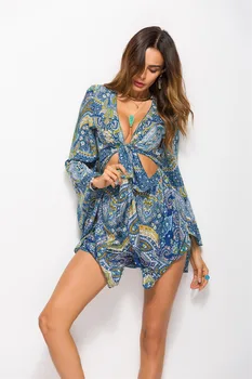 

Sexy Bodysuit Promotion Sexy Bodysuit Catsuit Free Shipping 2020 Style Autumn Winter Leisure Holiday Wind Print Jumpsuit Women