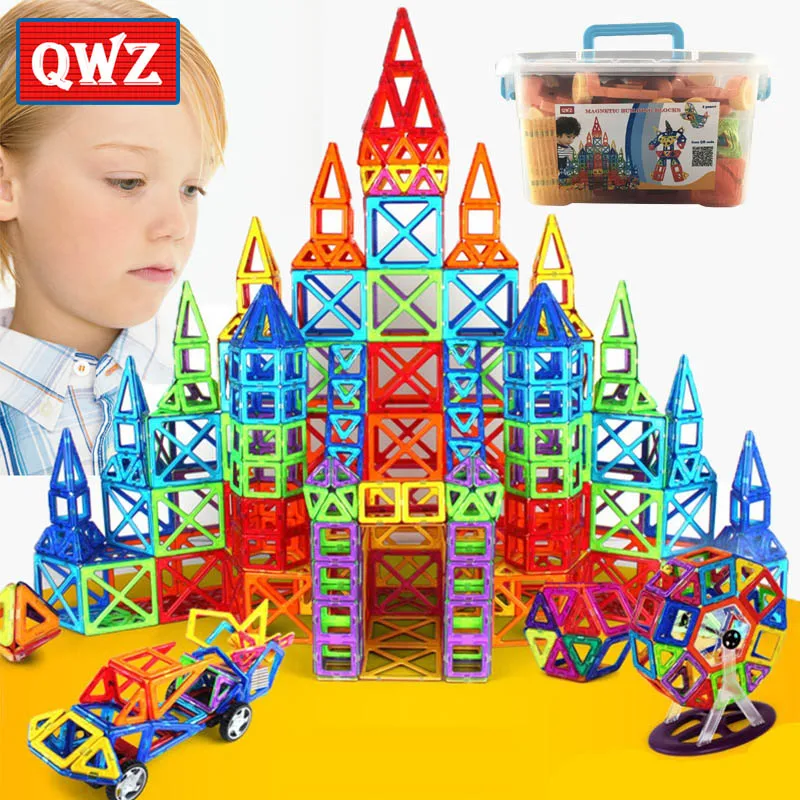 QWZ 110 252 шт Мини Магнитный дизайнерский Строительный набор модель и строительные