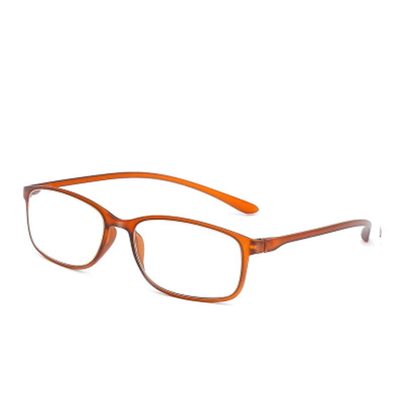 TR90 сверхлегкие портативные очки для чтения для мужчин и женщин с полным ободом увеличительные защитные очки высокого качества HD полимерные линзы ochki+ 1,5-+ 4,0 - Цвет оправы: Brown