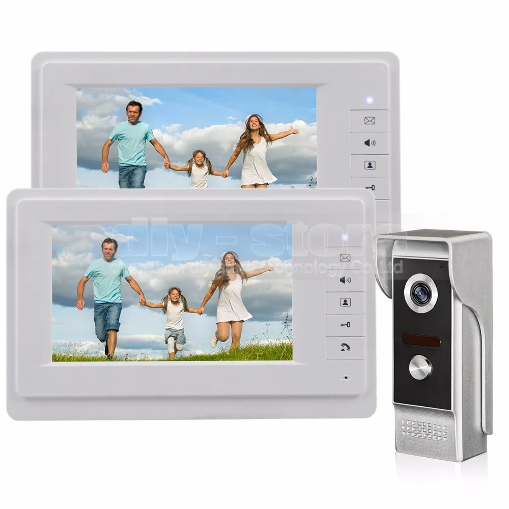 DIYSECUR 7 inch TFT Color LCD Display Video Door Phone Video Intercom Doorbell 700TVLine HD IR Night Vision Camera 1V2 DIYSECUR 7 inch TFT Color LCD Display Video Door Phone Video Intercom Doorbell 700TVLine HD IR Night Vision Camera 1V2
