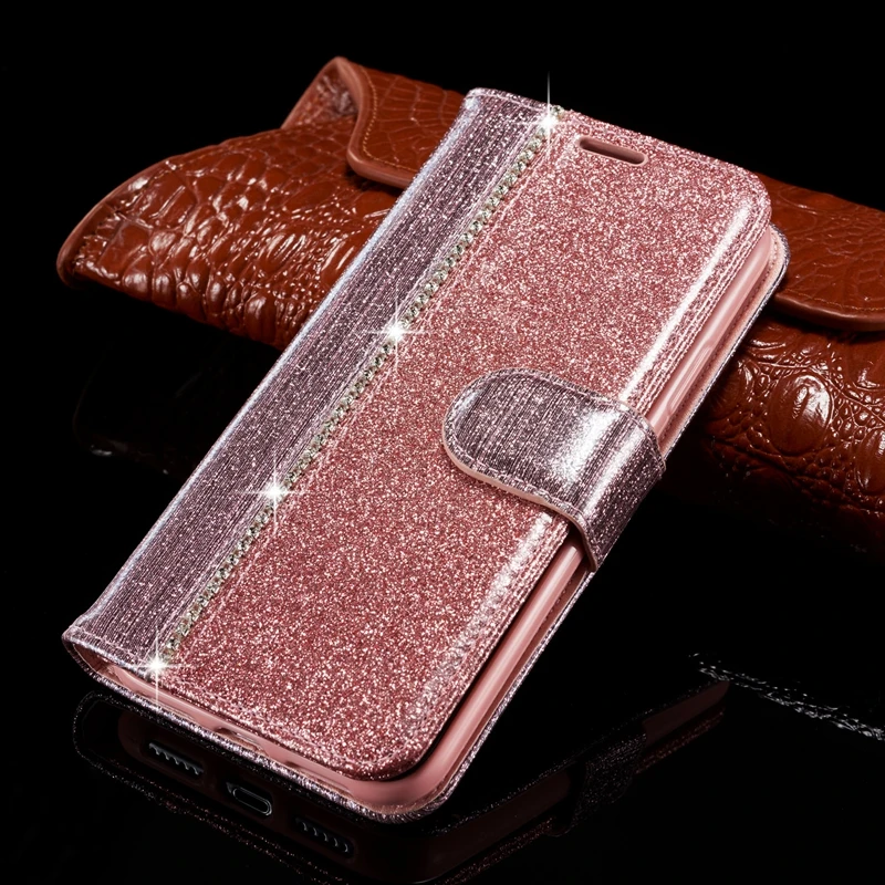 Блестящий чехол-бумажник из искусственной кожи с откидной крышкой для Etui iPhone X блестящий чехол на магните для телефона чехол для Coque iPhone X чехол-книжка