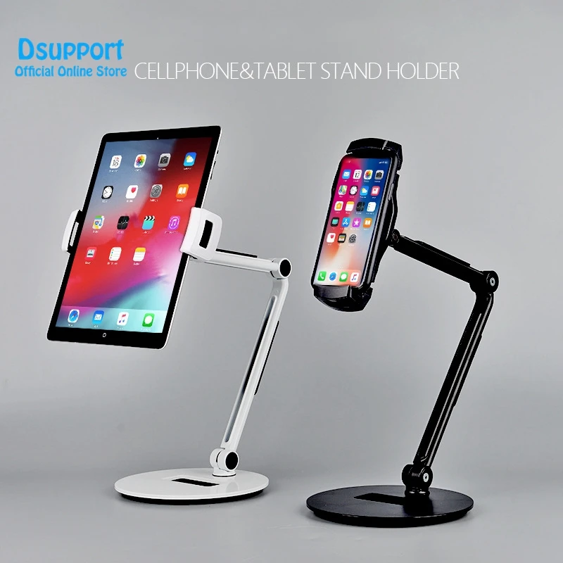

2019 New Aluminum Alloy Free adjusting 4-12.9 inch Phone/ Tablet PC Desktop Stand for ipad pro iphone surface book