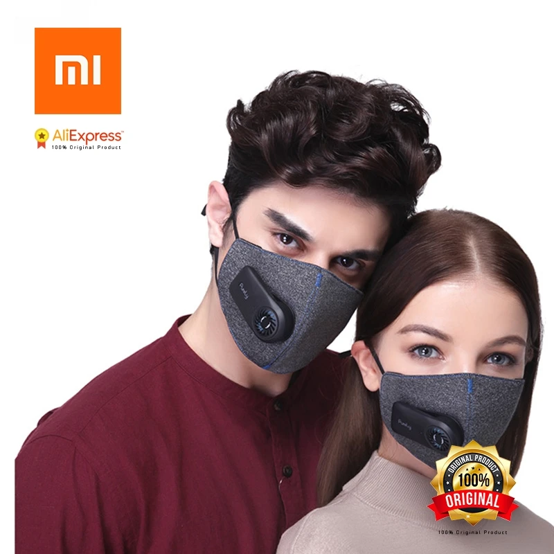 Оригинальная сугубо анти-загрязняющая дыхательная маска Xiaomi с умным перезаряжаемым фильтром PM2.5 Трехмерная структура отличная Очистка