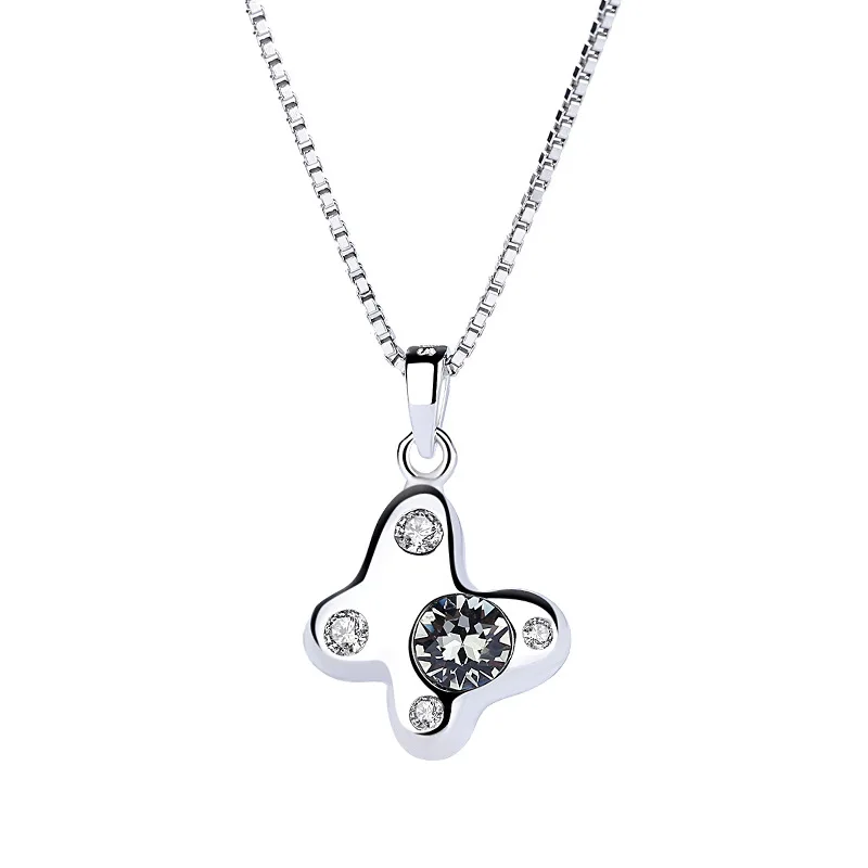 butterfly pendant for necklace silver 2