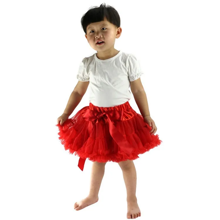 Пышная От 1 до 18 лет шифоновая юбка-американка для девочек; однотонные юбки-пачки; Танцевальная юбка для девочек; Рождественская фатиновая Нижняя юбка