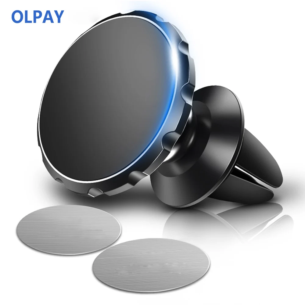 

Mobile Phone Car Bracket New Aluminum Alloy Air Outlet Magnetic Car Bracket 360 Degree Rotation