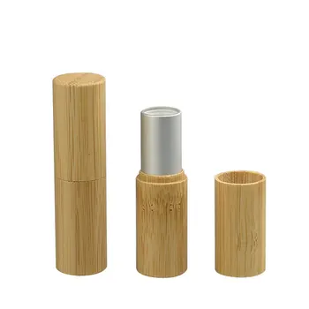 

Empty Lipstick bamboo Tube Container DIY Lip Stick Makeup Containers, Lip Balm Tube Containers, Bamboo Lip Stick Tubes Set