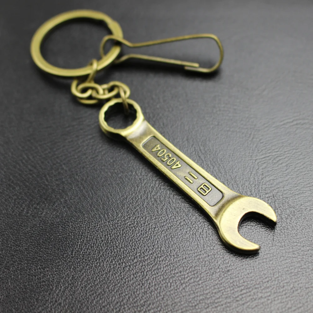 KeyChain Ring Alloy Spanner Wrench Shape Pendant Key Chain Car Bag Hang