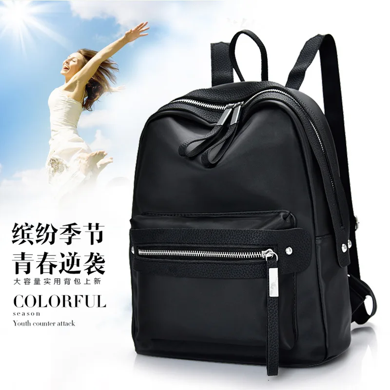 Women Backpacks Trendy Casual Waterproof Nylon Backpack Simple Female