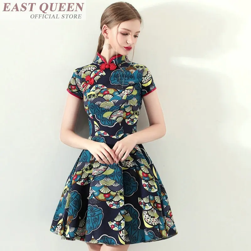 

Aodai cheongsam dress chinese folk dance qipao china traditional chinses clothing for women floral print ao dai dresses FF598 A