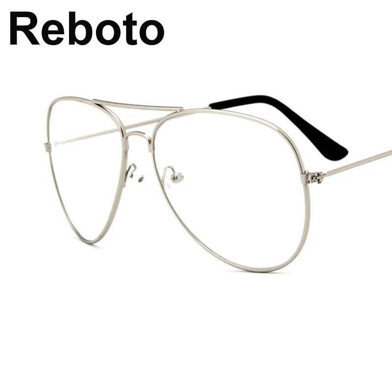 Occhiali da donna trasparenti Occhiali da pilota Montatura nera