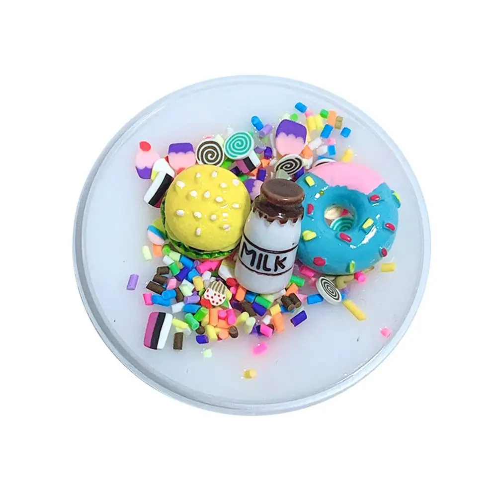 Белый Новинка DIY Burger Char Milk slime торт ко дню рождения слизь дети облегчение стресс мягкая игрушка Ароматизированная подвеска грязевая игрушка для снятия стресса Детский пластилин - Цвет: Белый