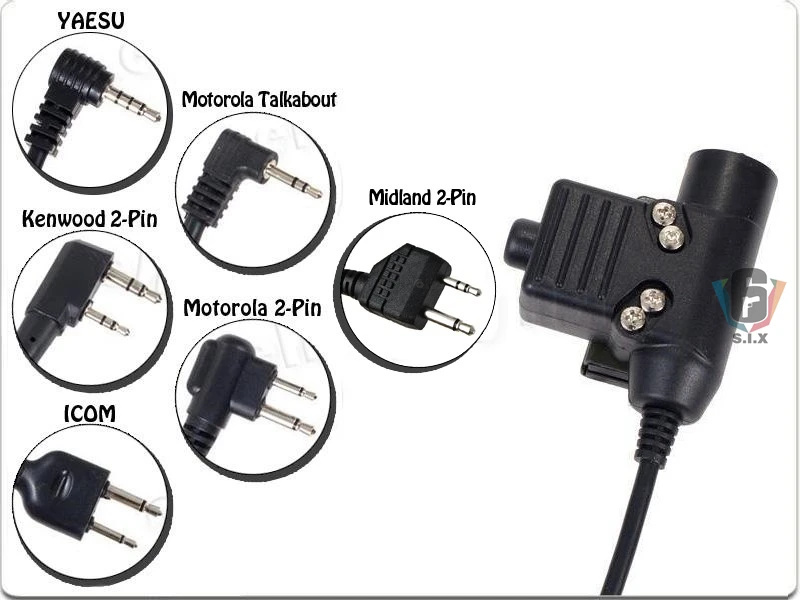 Fone de Ouvido Ptt para Plug Z-tac Tático Softair Acessório Kenwood Midland Telefone U94 Ptt 3 Cheap Fones de Ouvido tático & Acessórios
