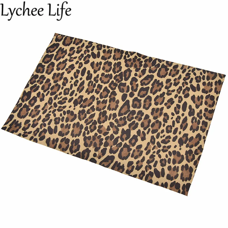Lychee жизнь Леопард Искусственная кожа ткань PU A4 29x21 см Ткань DIY Современная домашняя одежда из текстиля швейная ткань аксессуары