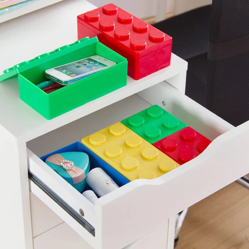 

New Multifunctional building blocks Multicolor can be stacked for storage box kitchen furniture and office stationery
