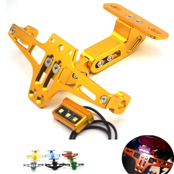 

hot selling CNC Universal Motorcycle License Number Plate Holder For 883 triumph pit bike gsxr tmax 530 bmw r1200gs 500