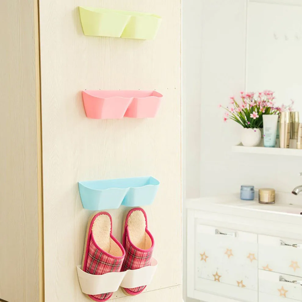 

Lovely Shoe Rack Vertical Storage Rack Multipurpose Storage Holder Wall shelf Living Room Bathroom Wall-mounted Storage Shelf