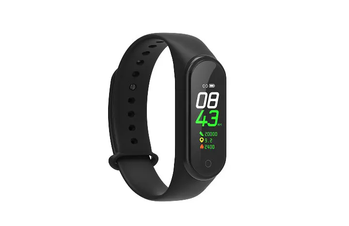 Магнитная Зарядка Фитнес трекер Смарт-браслет-измеритель пульса калорий IP67 смарт-браслет модные часы Smart Watch для iOS, Android - Цвет: Черный