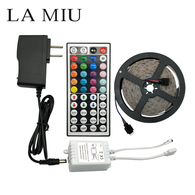 

Led Controller 44 Keys LED IR RGB Controler LED Lights Controller IR Remote Dimmer DC12V 5m RGB SMD 2835 LED Strip