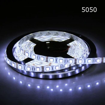 

White 12V SMD 5050 Flexible LED Strip Lights 5M/300LEDs/Roll IP65 Waterproof DIY Xmas Evening Party Lighting Lamp