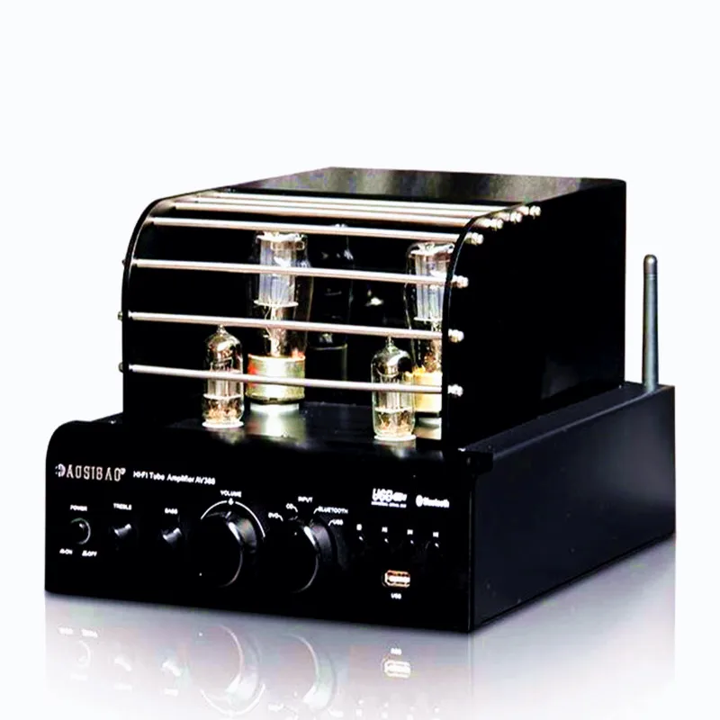 

6N1 Bluetooth Vaccum Tube Stereo audio Amplifier watt MP3 music Play BASS Audio output Subwoofer Amplifier